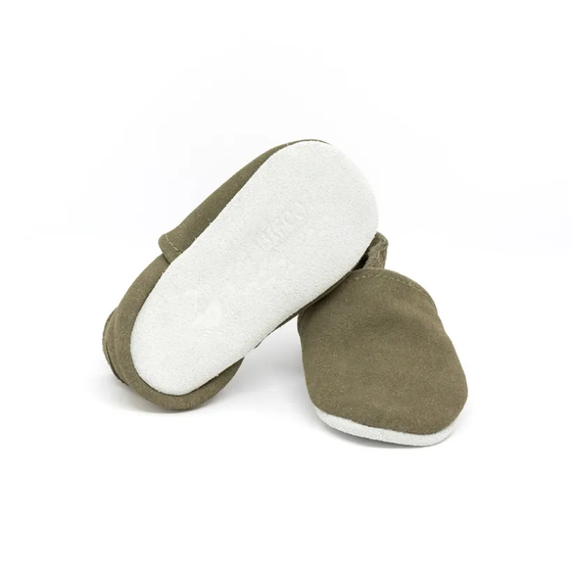 Pantoffels flexibel 0-3M van Babysoft suède Trebol