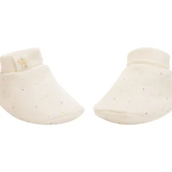 Pantoffels in interlock met stippen voor baby