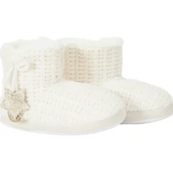 Pantoffels laarsjes in breiwerk met glitterdecoraties meisjes