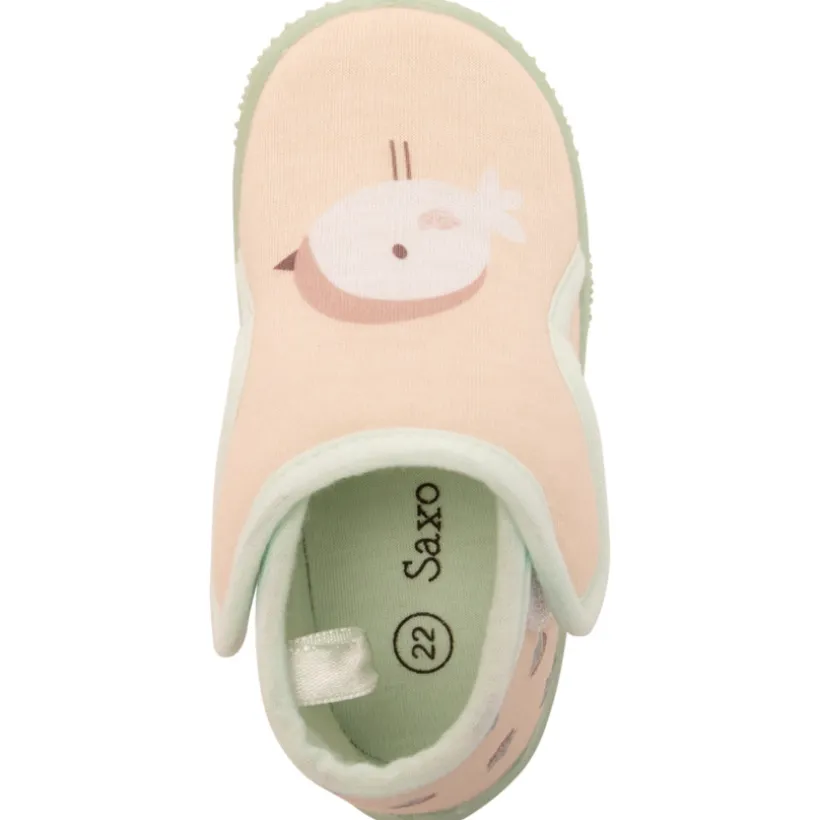 Pantoffels laarsjes velcro print vogel voor baby meisjes