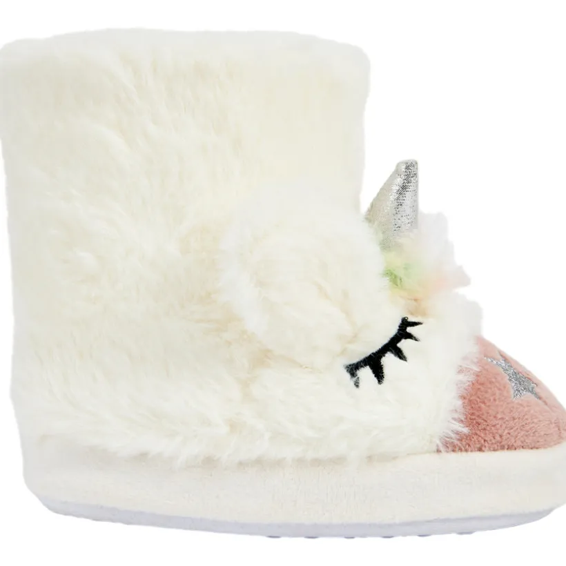 Pantoffels laarzen met faux fur eenhoorn meisjes