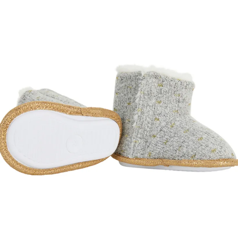 Pantoffels laarzen met pompons voor baby meisje