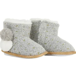 Pantoffels laarzen met pompons voor baby meisje