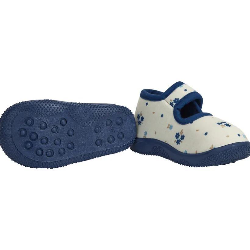 Pantoffels met bloemenprint en strik meisjes