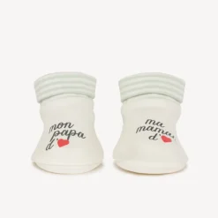 Pantoffels met print Mijn papa van liefde en Mijn mama van liefde voor baby