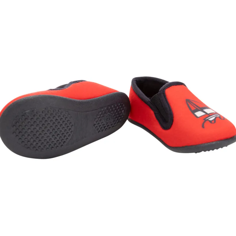 Pantoffels met zeilbootprint voor babyjongen