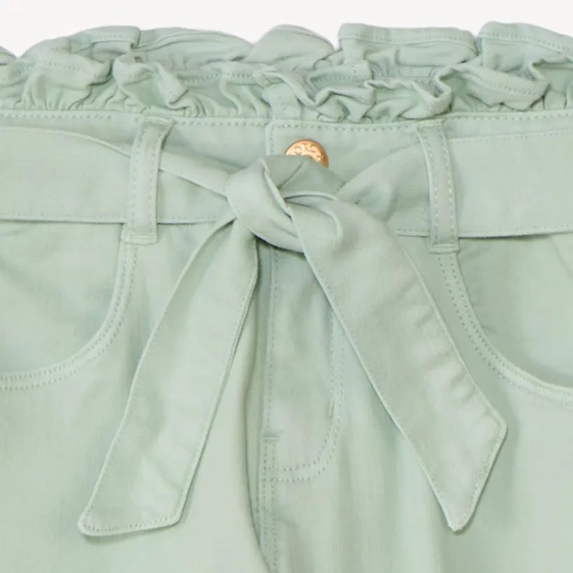 Paperbag jeans met strik meisjes
