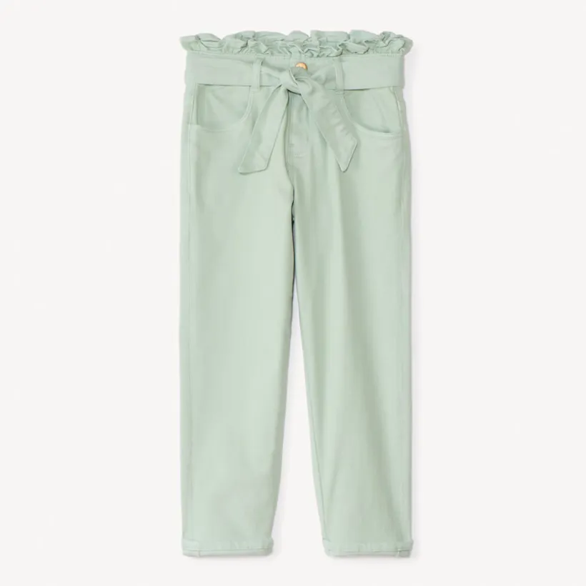 Paperbag jeans met strik meisjes
