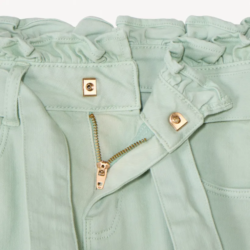 Paperbag jeans met strik meisjes