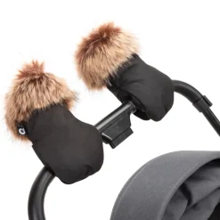 Paren van universele wanten Simone met faux fur effect voor kinderwagen