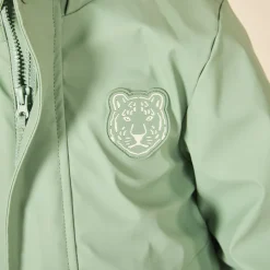 Parka gom met speelse tijgerkap voor baby jongen