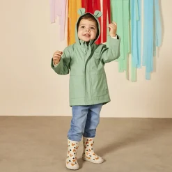 Parka gom met speelse tijgerkap voor baby jongen