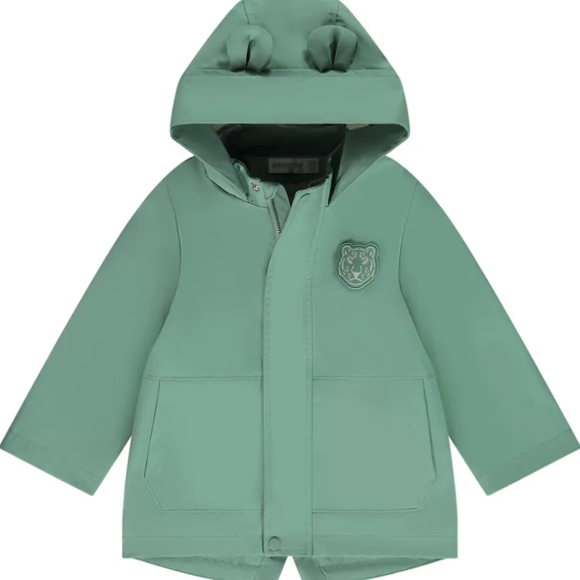 Parka gom met speelse tijgerkap voor baby jongen