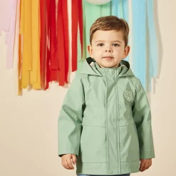 Parka gom met speelse tijgerkap voor baby jongen