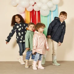 Parka gom met speelse tijgerkap voor baby jongen