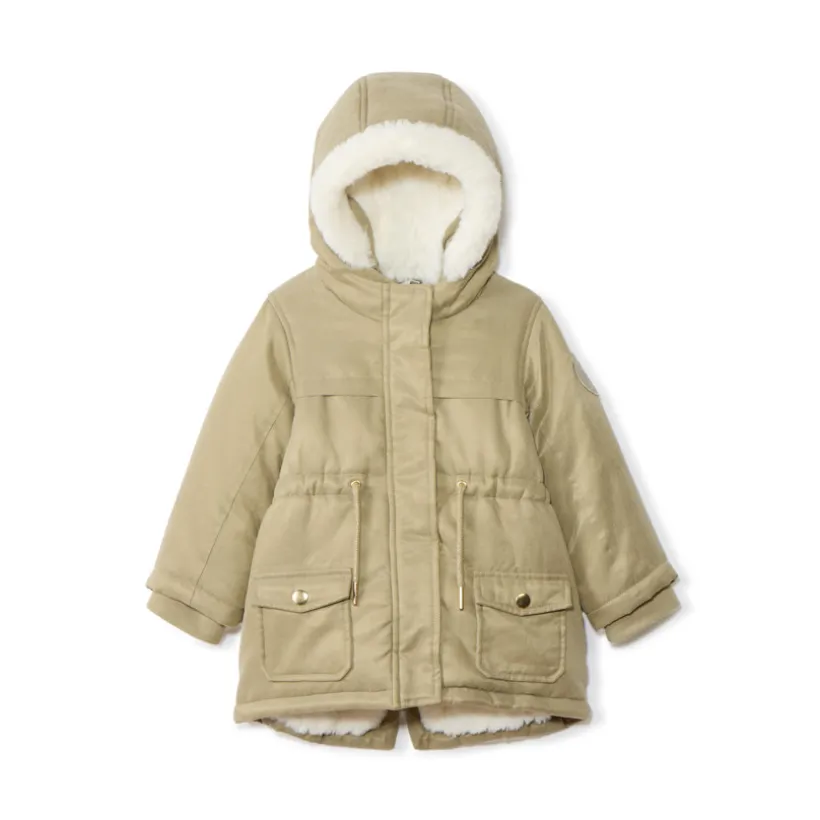 Parka Grand Froid met sherpa gevoerde kap voor babymeisje