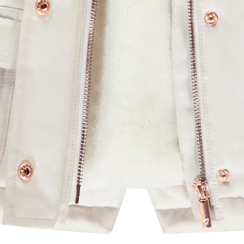 Parka 2 in 1 met mouwloos sherpa vest meisjes