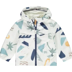 Parka in ribstop met arty print voor babyjongen
