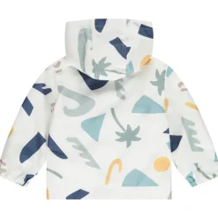 Parka in ribstop met arty print voor babyjongen
