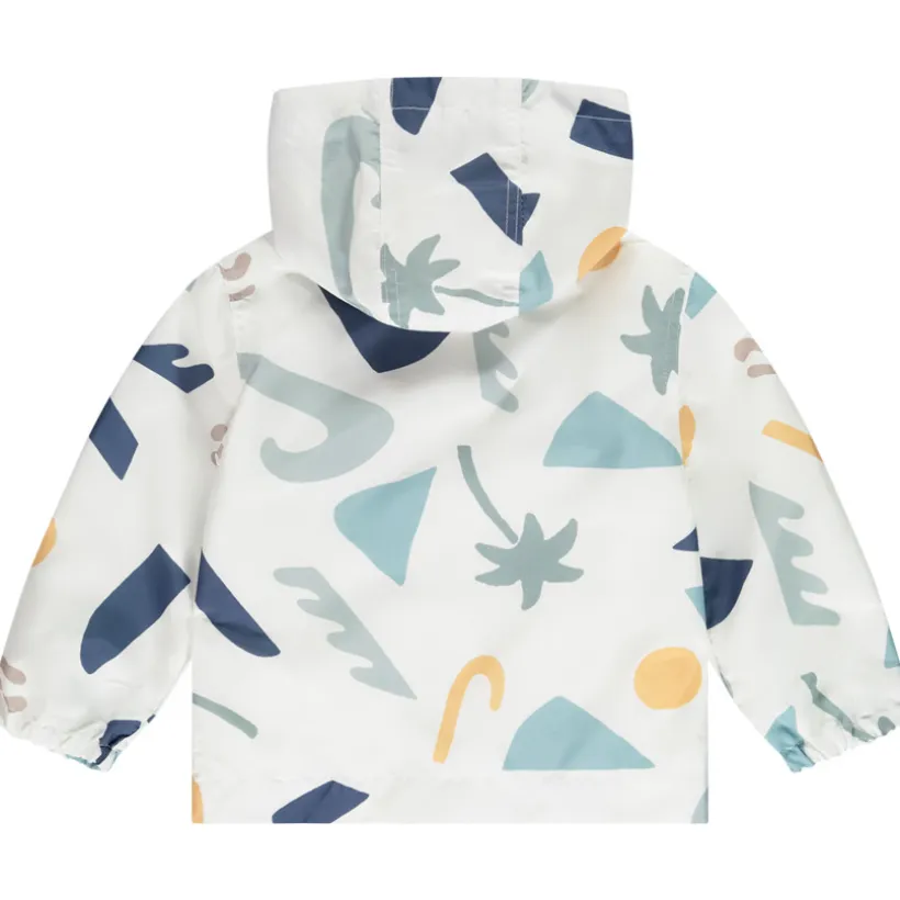 Parka in ribstop met arty print voor babyjongen