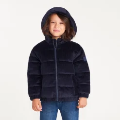 Parka jassen voor jongens met een ribbelstructuur en capuchon voor extreme kou