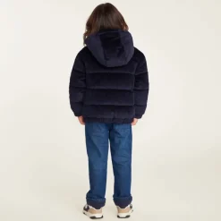 Parka jassen voor jongens met een ribbelstructuur en capuchon voor extreme kou