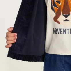 Parka jassen voor jongens met een ribbelstructuur en capuchon voor extreme kou