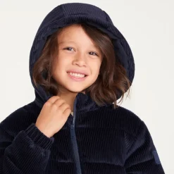 Parka jassen voor jongens met een ribbelstructuur en capuchon voor extreme kou