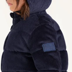Parka jassen voor jongens met een ribbelstructuur en capuchon voor extreme kou