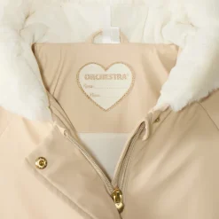 Parka meisjesbaby gevoerd met sherpa en capuchon