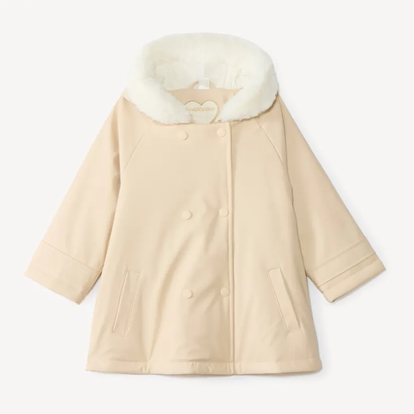 Parka meisjesbaby gevoerd met sherpa en capuchon