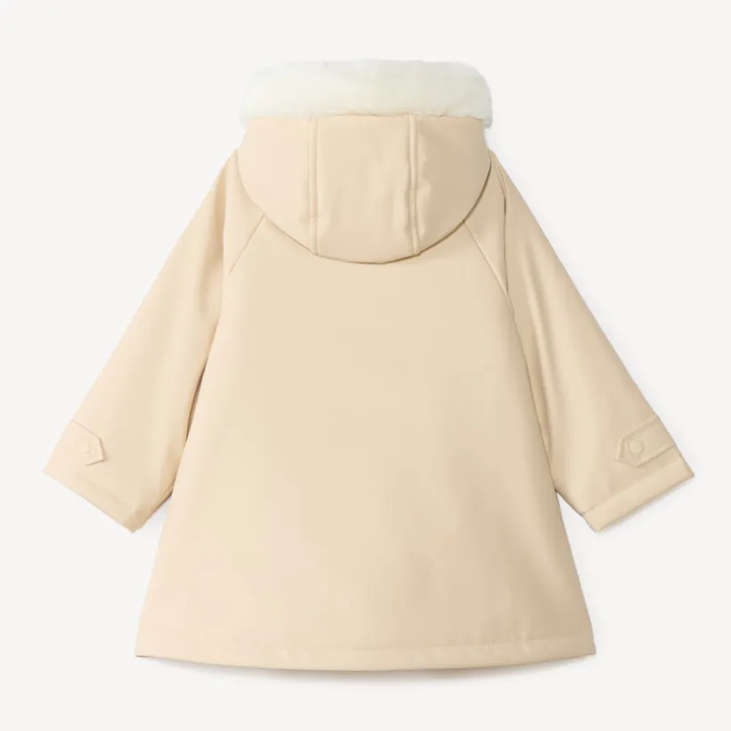 Parka meisjesbaby gevoerd met sherpa en capuchon