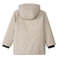 Parka met capuchon en rubber en micropolaire voering jongens