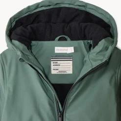 Parka met capuchon en rubber en micropolaire voering jongens