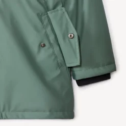 Parka met capuchon en rubber en micropolaire voering jongens