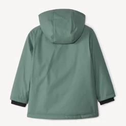 Parka met capuchon en rubber en micropolaire voering jongens