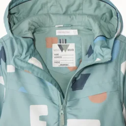 Parka met kap en arty print jongens