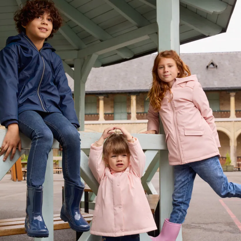 Parka met waterafstotende coating en sherpa-voering meisjes