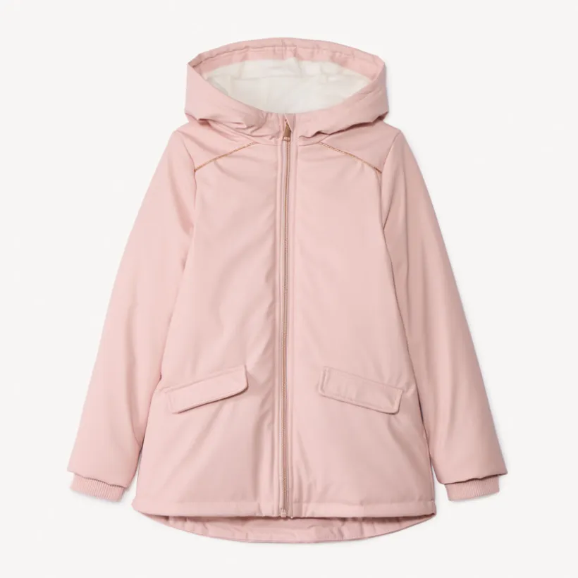 Parka met waterafstotende coating en sherpa-voering meisjes