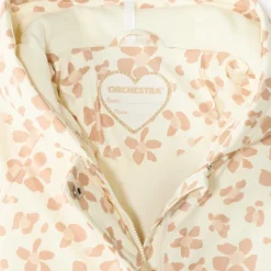 Parka rubber baby girl met capuchon en luipaardprint