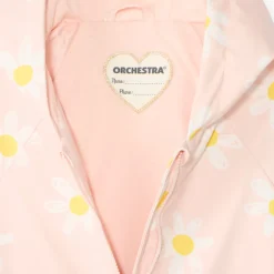 Parka van rubber met jersey voering en een bloemenprint voor meisjesbaby's