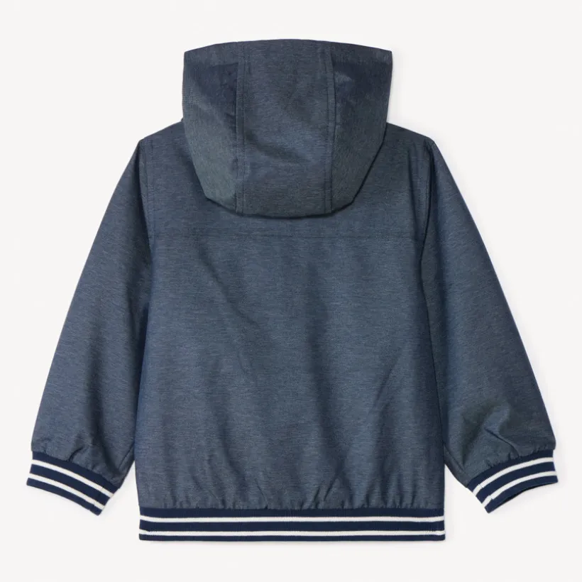 Parka van stof met capuchon voor jongen