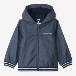 Parka van stof met capuchon voor jongen