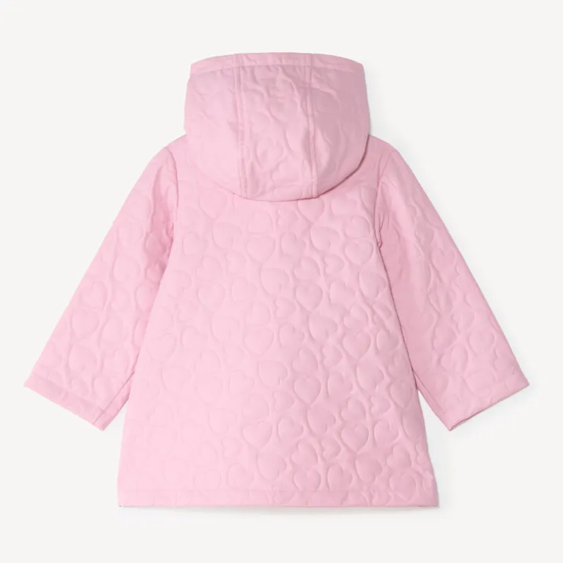 Parka voor babymeisjes met gevoerde hartjes