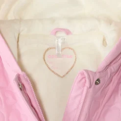 Parka voor babymeisjes met gevoerde hartjes