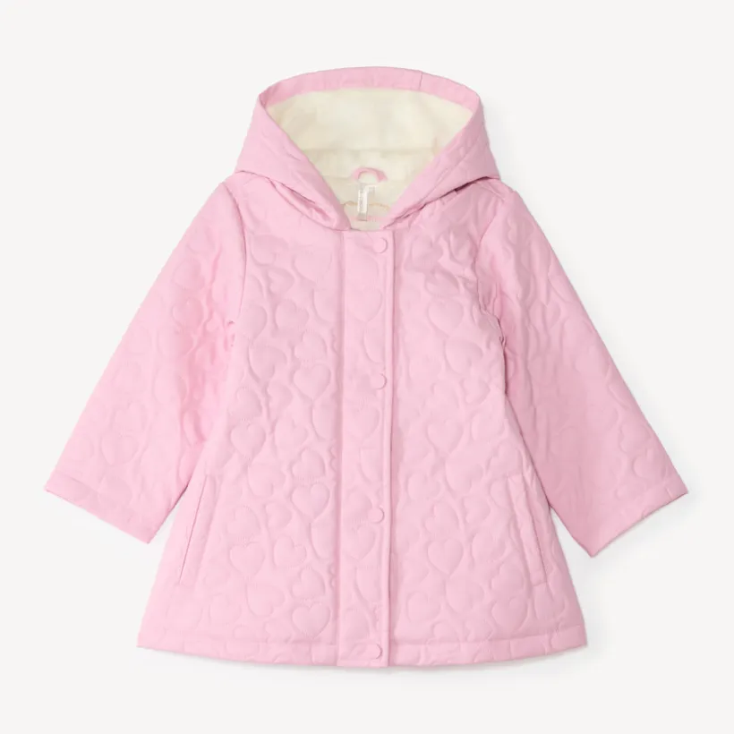 Parka voor babymeisjes met gevoerde hartjes