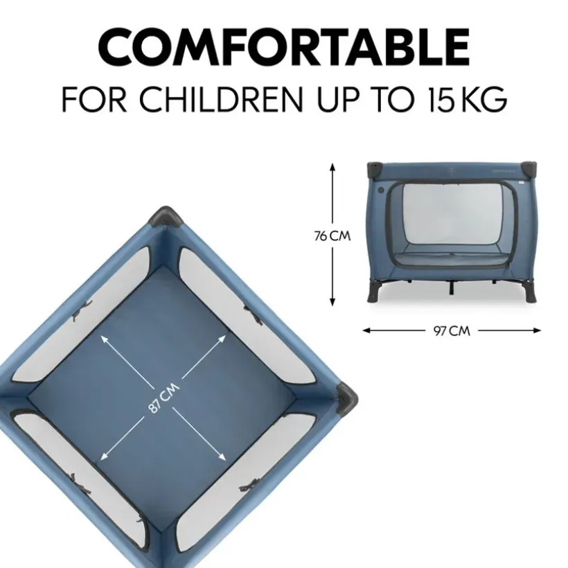 Park-reisbed + Matras Sleep N Play SQ Dark Blue