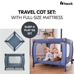 Park-reisbed + Matras Sleep N Play SQ Dark Blue