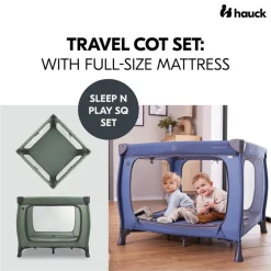 Park-reisbed + Matras Sleep N Play SQ Dark Green