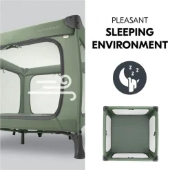 Park-reisbed + Matras Sleep N Play SQ Dark Green